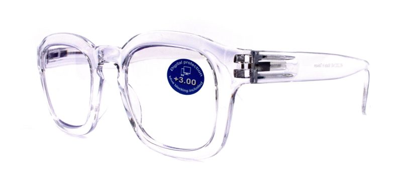 apollo blue light glasses blue blocker reduce eyestrain ar anti glare 125300 large square clear ny fifth avenue reading glasses ny fifth avenue 732675