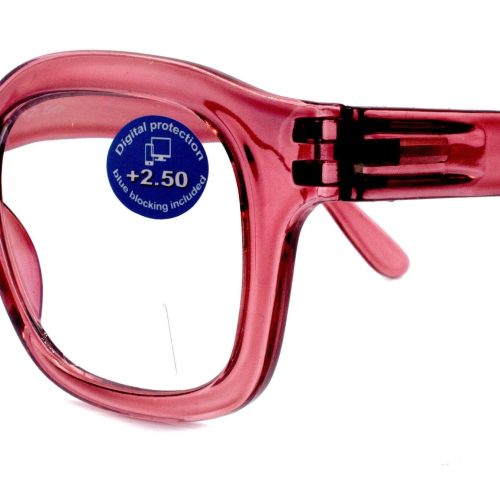 apollo blue light glasses blue light blocker reduce eyestrain ar anti glare 125 300 large square pink ny fifth avenue reading glasses ny fifth avenue 617357