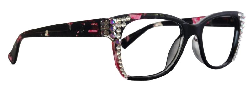 azul bling reading glasses 4 women w cleargenuine european crystals black ny fifth avenue wide frame ny fifth avenue 110166