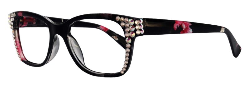 azul bling reading glasses 4 women w cleargenuine european crystals black ny fifth avenue wide frame ny fifth avenue 213116