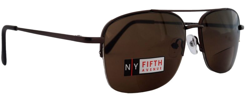 benjamin high end line bifocal clear on top sun readers unixes readers sunglasses brown metal ny fifth avenue sunreaders ny fifth avenue 801628