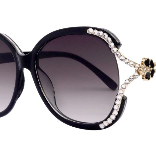 bling round women sunglasses w genuine european crystals 100 uv protection ny fifth avenue sunglasses ny fifth avenue 395078