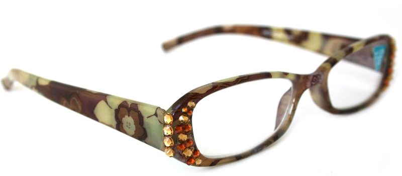 blossom bling reading glasses for women w light colorado cooper 1504 450 6 floral brown ny fifth avenue reading glasses ny fifth avenue 242849