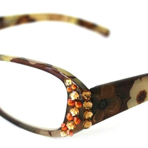 blossom bling reading glasses for women w light colorado cooper 1504 450 6 floral brown ny fifth avenue reading glasses ny fifth avenue 443204