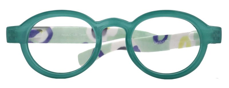 carnival round reading glasses for women green frames with colorful pattern 125 3 ny fifth avenue ny fifth avenue 699367