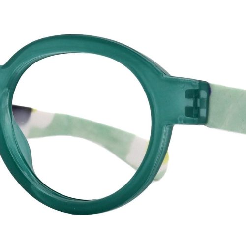 carnival round reading glasses for women green frames with colorful pattern 125 3 ny fifth avenue ny fifth avenue 913342