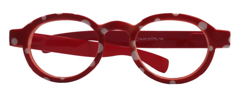 dotty chic round reading glasses for women red frame with playful polka dot pattern 125 4 ny fifth avenue ny fifth avenue 797386