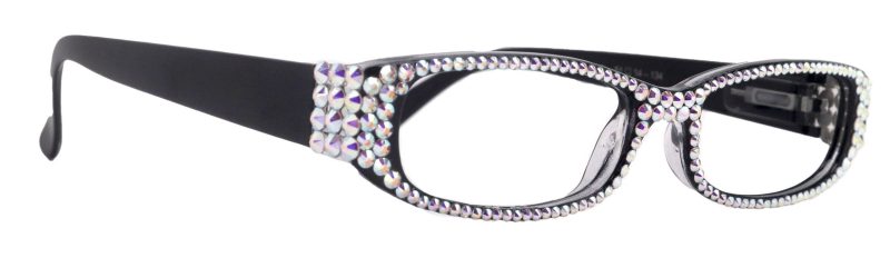 elise bling reading glasses for women w abgenuine european crystals rectangular black 125 3 full top ny fifth avenue reading glasses ny fifth avenue 250525