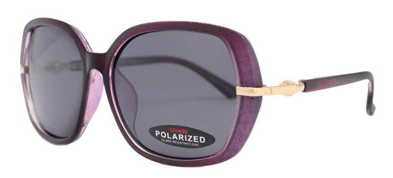 ellis polarized women sunglasses 11mm polarized grey lenses 100 uva b protection purple square trendy metal temple ny fifth avenue sunglasses ny fifth avenue 861102