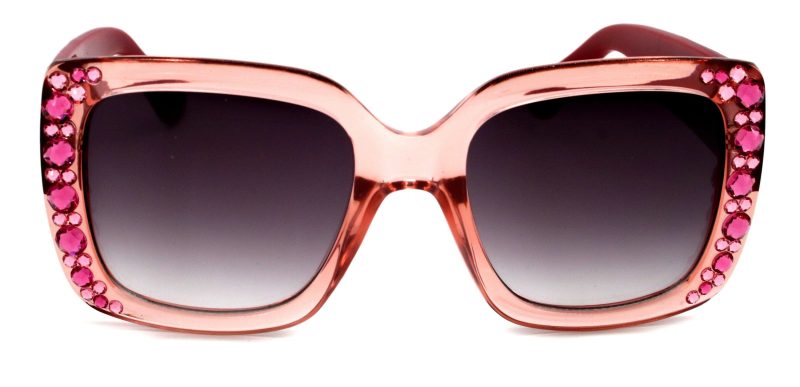 minnie bling women sunglasses w l rose n rose genuine european crystals red n polka dot translucent pink ny fifth avenue sunglasses ny fifth avenue 121939