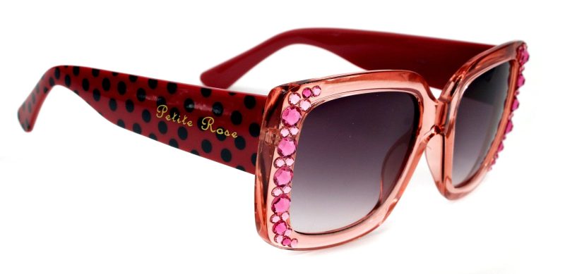 minnie bling women sunglasses w l rose n rose genuine european crystals red n polka dot translucent pink ny fifth avenue sunglasses ny fifth avenue 122158