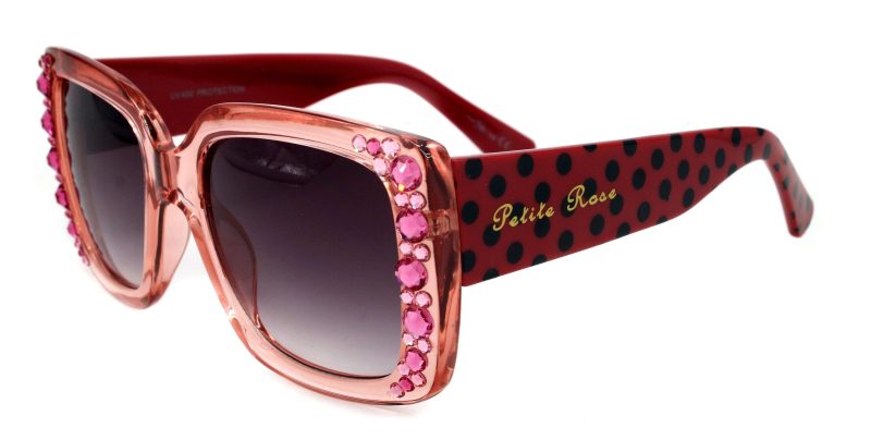 minnie bling women sunglasses w l rose n rose genuine european crystals red n polka dot translucent pink ny fifth avenue sunglasses ny fifth avenue 609356