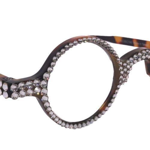 picasso bling reading glasses 4 women w clear crystal genuine european crystals brown round ny fifth avenue reading glasses ny fifth avenue 144379