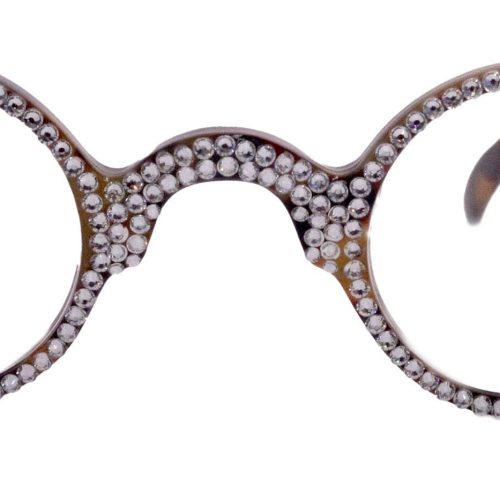 picasso bling reading glasses 4 women w clear crystal genuine european crystals brown round ny fifth avenue reading glasses ny fifth avenue 568456