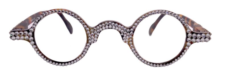 picasso bling reading glasses 4 women w clear crystal genuine european crystals brown round ny fifth avenue reading glasses ny fifth avenue 568456