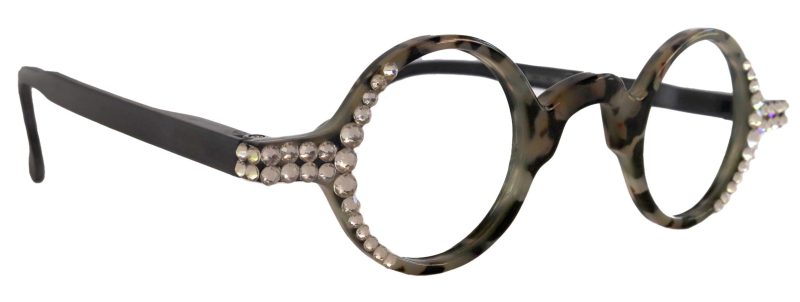 picasso bling women reading glasses w clear genuine european crystals round black tortoiseshell ny fifth avenue ny fifth avenue 223961