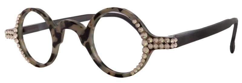 picasso bling women reading glasses w clear genuine european crystals round black tortoiseshell ny fifth avenue ny fifth avenue 560284