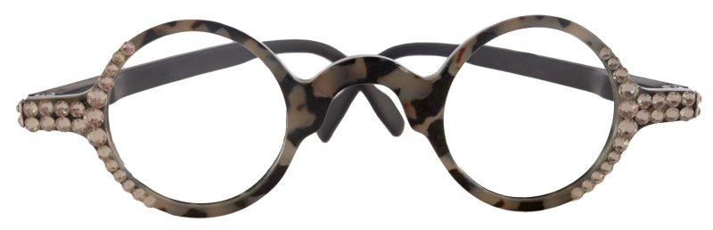 picasso bling women reading glasses w clear genuine european crystals round black tortoiseshell ny fifth avenue ny fifth avenue 746892