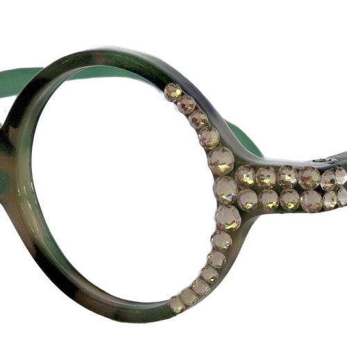 picasso bling women reading glasses w clear genuine european crystals round circle green tortoiseshell ny fifth avenue ny fifth avenue 669935