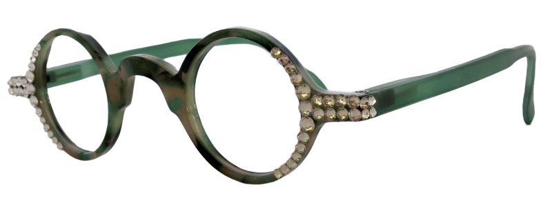 picasso bling women reading glasses w clear genuine european crystals round circle green tortoiseshell ny fifth avenue ny fifth avenue 669935