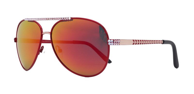 piloto bling aviator polarized women sunglasses w genuine european crystals red 100 uv protection ny fifth avenue sunglasses ny fifth avenue 345380