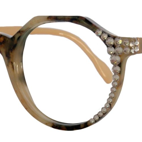 the hexagon bling women reading glasses w clear genuine european crystals yellow tortoise shell ny fifth avenue ny fifth avenue 598930