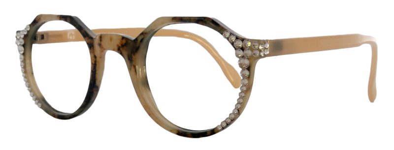 the hexagon bling women reading glasses w clear genuine european crystals yellow tortoise shell ny fifth avenue ny fifth avenue 598930