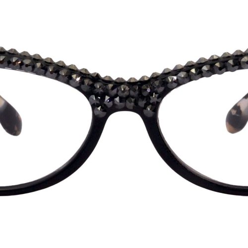 the lynx bling reading glasses 4 women w 2x full top hematite genuine european crystals magnifying cat eye ny fifth avenue reading glasses ny fifth avenue 186425