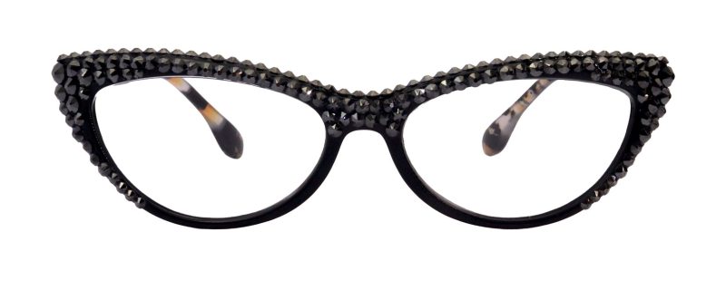 the lynx bling reading glasses 4 women w 2x full top hematite genuine european crystals magnifying cat eye ny fifth avenue reading glasses ny fifth avenue 186425