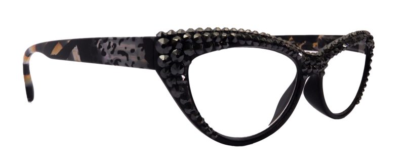 the lynx bling reading glasses 4 women w 2x full top hematite genuine european crystals magnifying cat eye ny fifth avenue reading glasses ny fifth avenue 558166