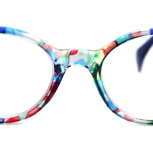 versailles premium reading glasses high end readers 125 300 blue red floral round optical frames ny fifth avenue reading glasses ny fifth avenue 116952