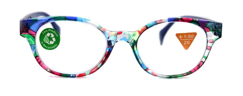 versailles premium reading glasses high end readers 125 300 blue red floral round optical frames ny fifth avenue reading glasses ny fifth avenue 116952